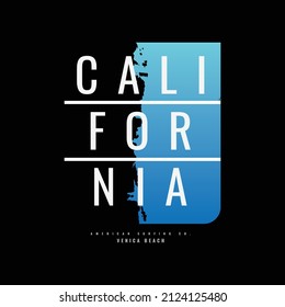 CALIFORNIA illustration typography. perfect for t shirt design