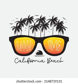 California illustration typography. perfect for t shirt design