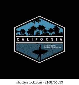 California illustration typography. perfect for t shirt design