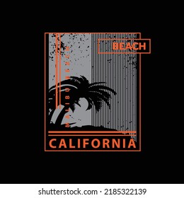 California illustration typography. perfect for t shirt design