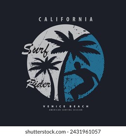 California Illustration typography for t shirt, poster, logo, sticker, or apparel merchandise