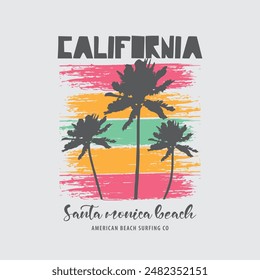 California Illustration typography for t shirt, poster, logo, sticker, or apparel merchandise