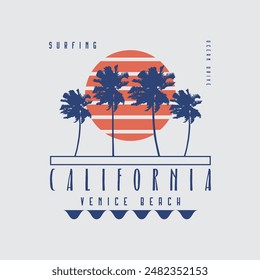 California Illustration typography for t shirt, poster, logo, sticker, or apparel merchandise