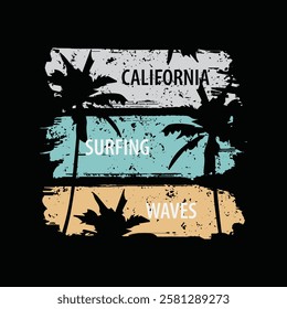 California Illustration typography for t shirt, poster, apparel merchandise