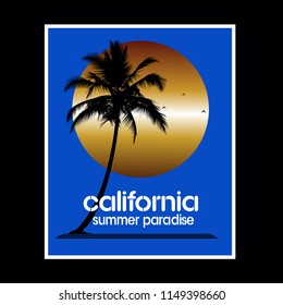 California images typography vector illustration for t shirt
