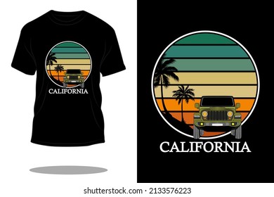 california jeep retro t shirt design