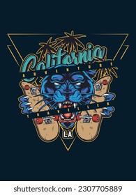 California La Traveler adventure t shirt design 