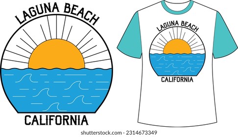 California Laguna Beach T-Shirt, Summer Shirt, Laguna Beach, California Beach, Beach Sunset,
