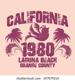 California Laguna Beach Vector Art