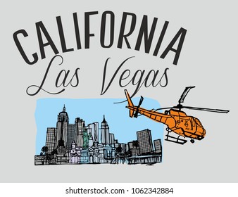 California Las Vegas graphic design vector art