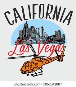 California Las Vegas graphic design vector art