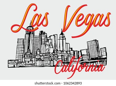 California Las Vegas graphic design vector art