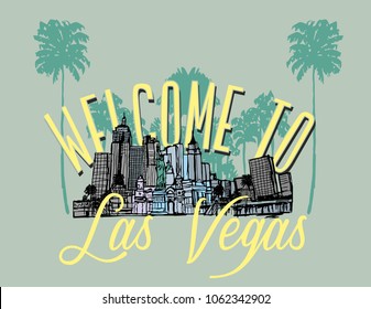 California Las Vegas graphic design vector art