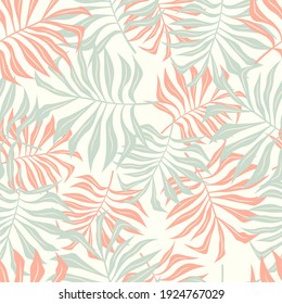 California leaf vector seamless pattern.