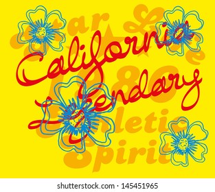 california legendary  vector art