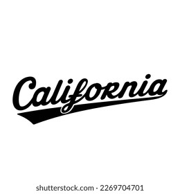 California lettering design. California, United States, typography design. California, text design. Vector and illustration.