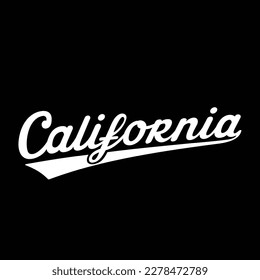 California lettering design. California, United States, typography design. California, text design. Vector and illustration.