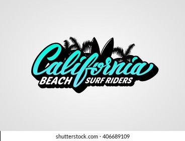 California lettering text Illustration