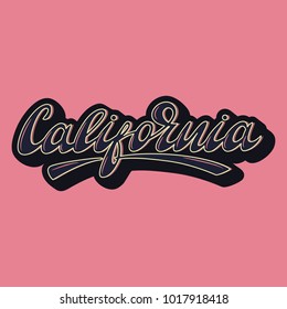 California Lettering. Vector illustration.