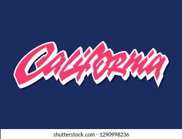 California lettering vector logo