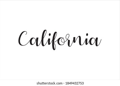 California letttering full vector. Ready to print and web design. 