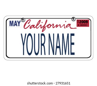 California License Plate