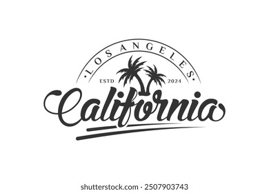 California logo design with palm modern creative concept