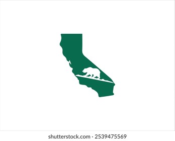 Diseño de logotipo de California, Vector, ícono, ilustración y diseño de Plantilla aislado .