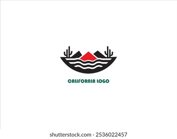 CALIFORNIA logo design , vector , illustration and isolate template. 