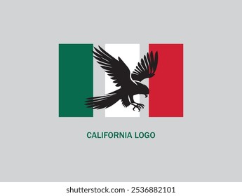 California logo design ,vector ,line art , illustration and isolate template which contain the brand name or identity .