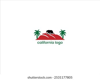 Isolamento do logotipo da Califórnia, ilustração do vetor do logotipo da califórnia