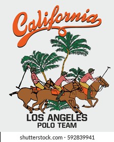 California long beach polo sports graphic design vector art