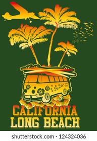 california long beach vector art