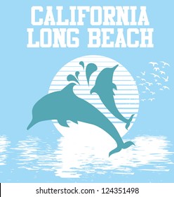 california long beach  vector art