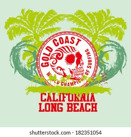 california long beach vector art