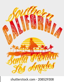 California Long Beach Vector Art