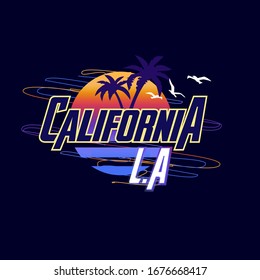 California Los Angeles 80s Style Retro Stock Vector (Royalty Free ...