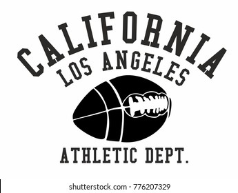 California Los Angeles American Eagle Football ball  graphic design vector art