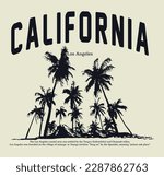 california los angeles ca la vector palm tree palm island slogan for t-shirt