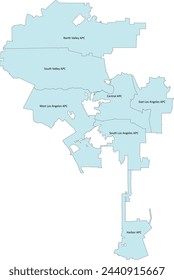 California Los Angeles City Map with Area Planning Commission