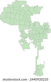 California Los Angeles City Map with Neighborhoods