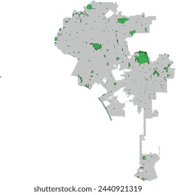 California Los Angeles City Map with Recreation and Parks