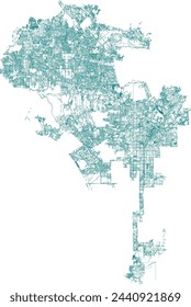 California Los Angeles City Map with Public Right of Way And Easements