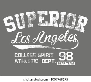 California Los angeles graphic design vector art