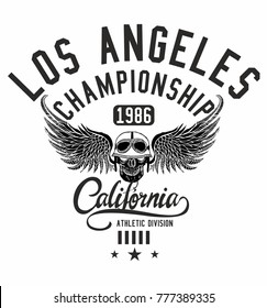 California Los Angeles graphic design vintage helmet tattoo tribal skull graphic design vector artwork