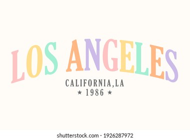 California, Los Angeles Slogan Typografie Grafiken für T-Shirt. 