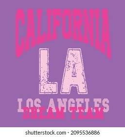 California Los Angeles, Slogan, Vektorgrafik für T-Shirt und andere Verwendungszwecke