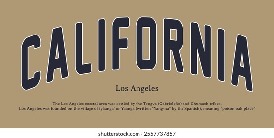 california los angeles slogan vector design for t-shirt