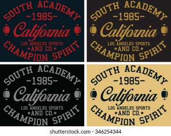 California - Los Angeles Sports vector print and varsity. For t-shirt or other uses in vector.