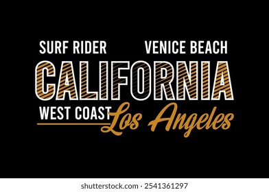 California los angeles surf rider west küste typografie design